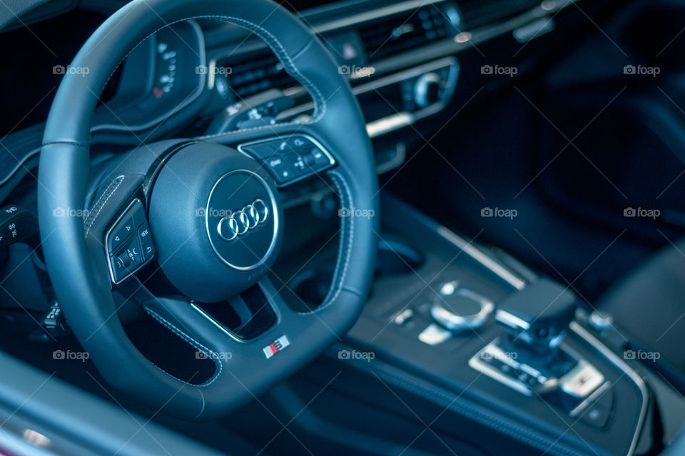 interior of a luxury Audi car