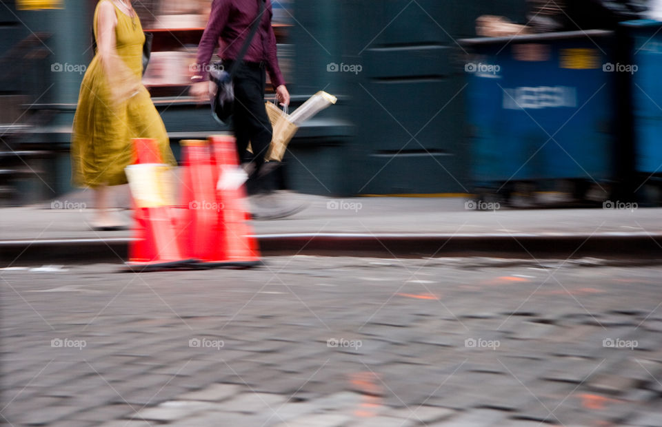 Walking new york street. Walking new york street