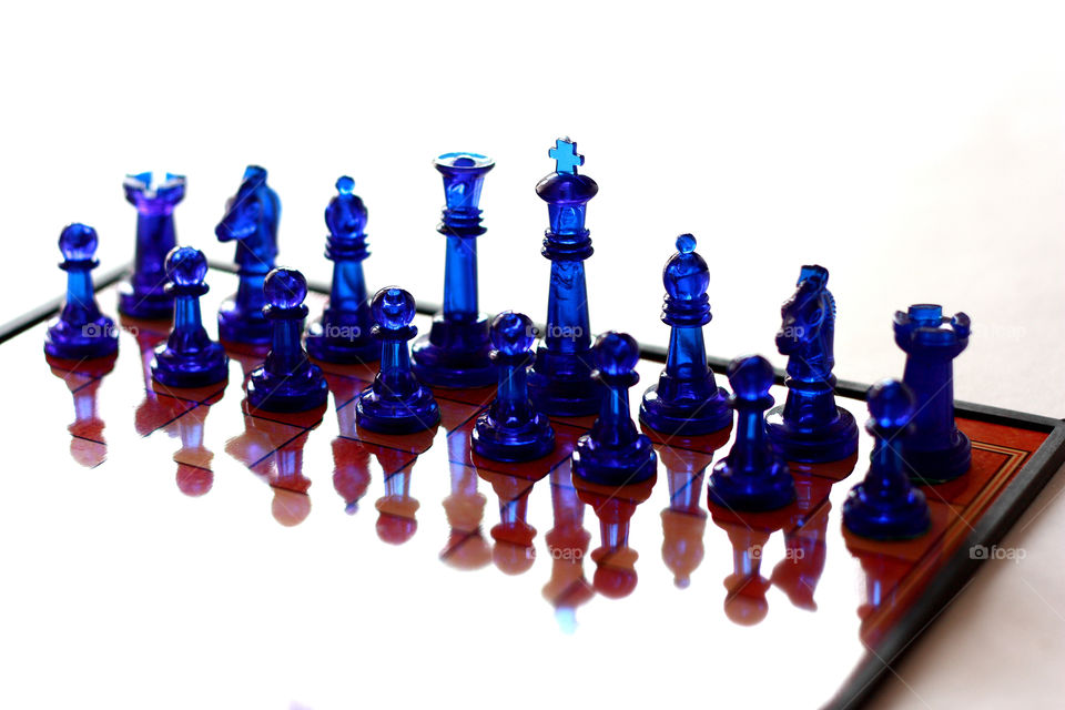 chess board ready for fight