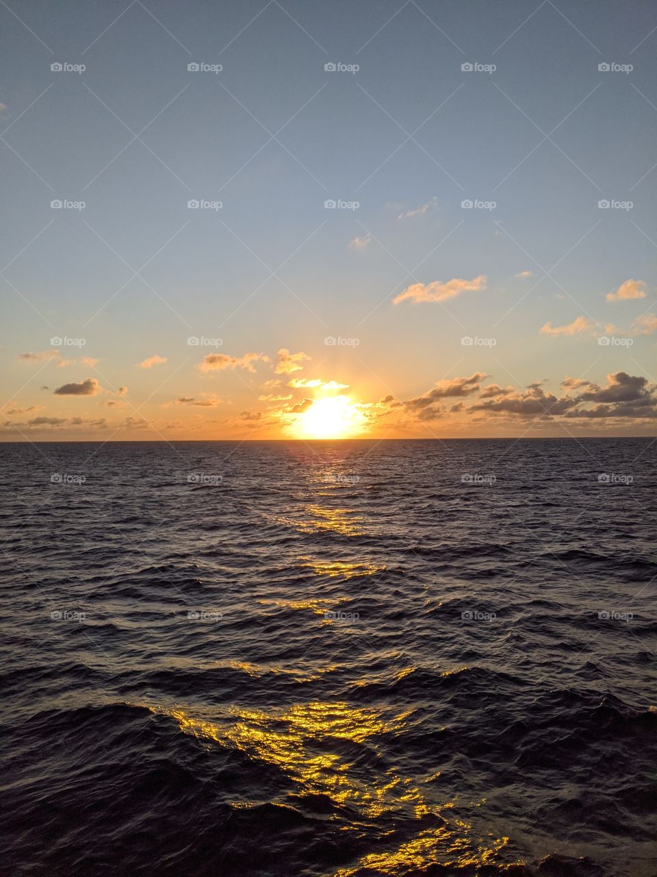 Sunset at sea
