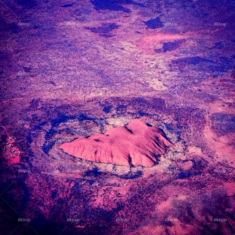 red plane desert australia by liquideyes