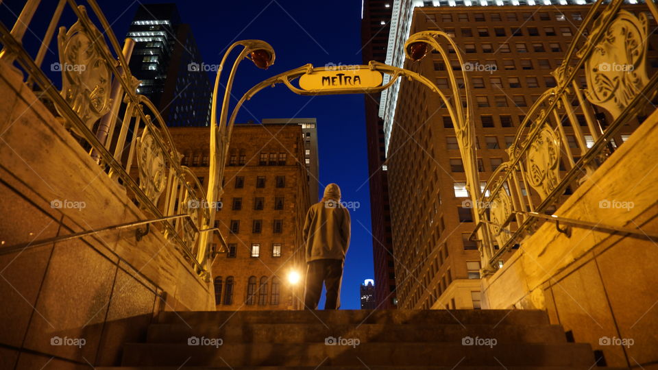 Downtown Chicago/ Metra Subway entrance
