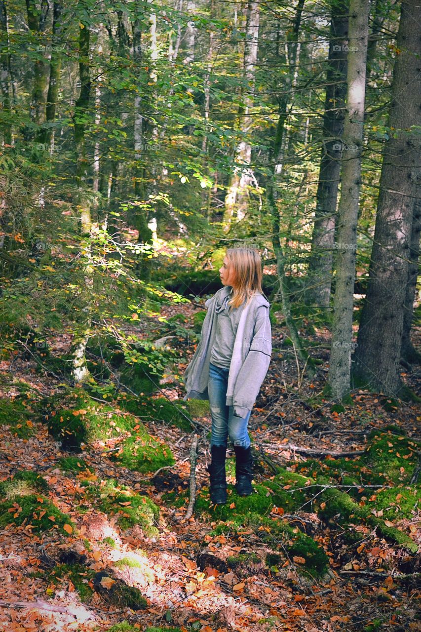 Girl in the forest