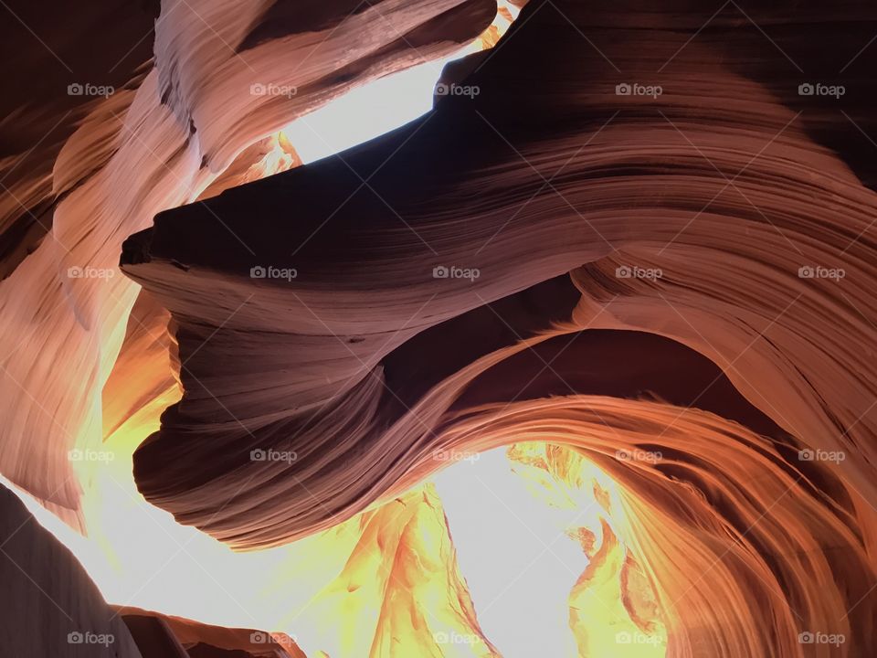 Beautiful shapes at antelope canyon