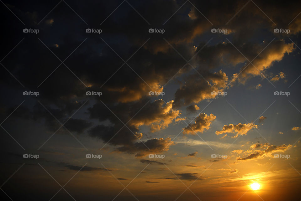 Low angle view of sunset