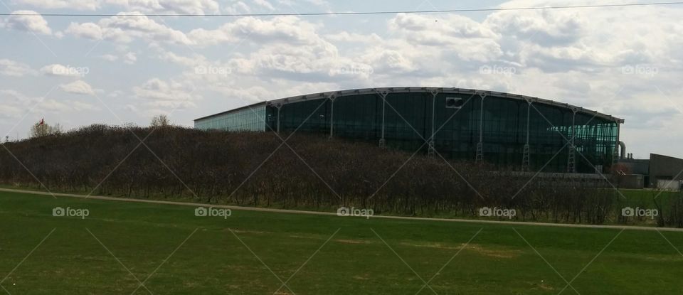 Glass building. Glass building