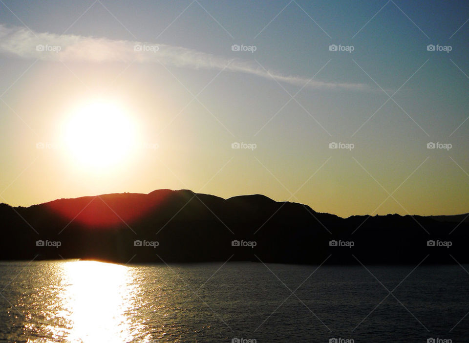 Sunset in Santorini, Greece