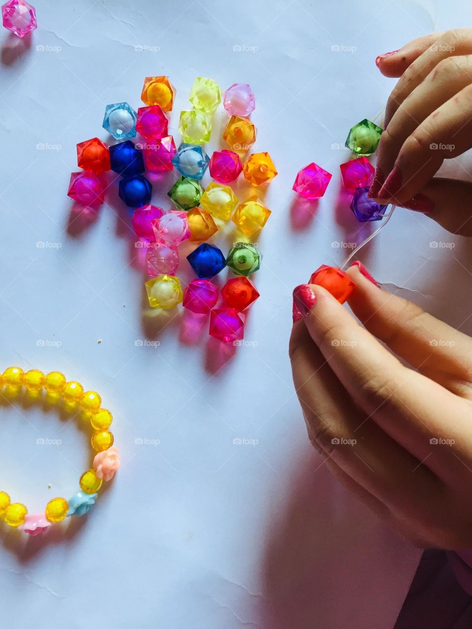 Making accessories is her hobby