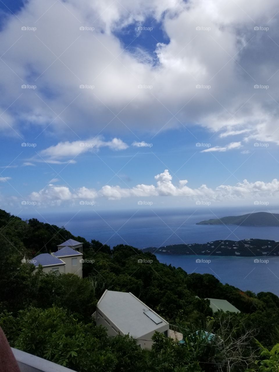 Beautiful sky of St Thomas island