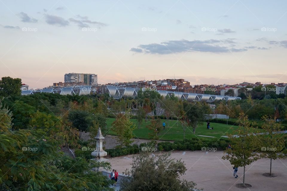 Pasarela de la Arganzuela footbridge, Madrid, Spain