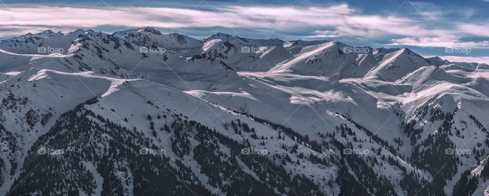 Landscape of mountain of kyrgyzstan