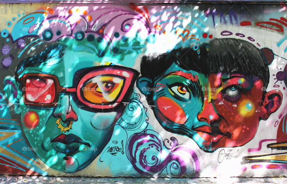Graffiti portraits.