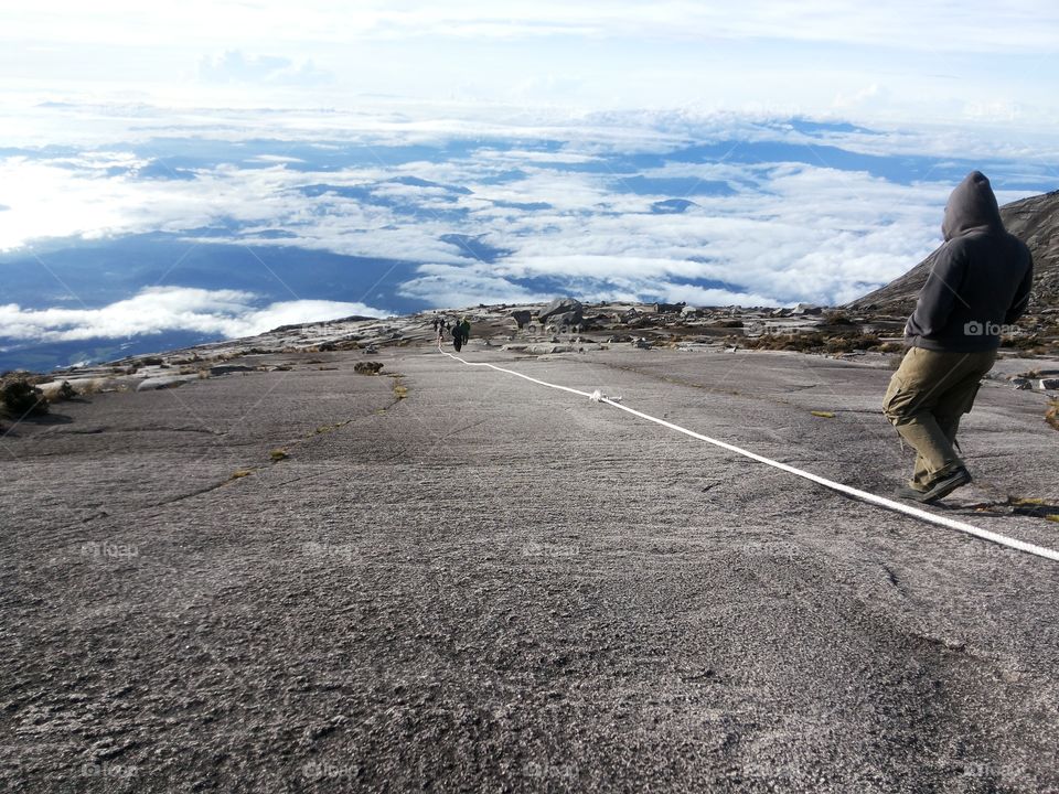 view from top mount kinabalu.location,north borneo (sabah)