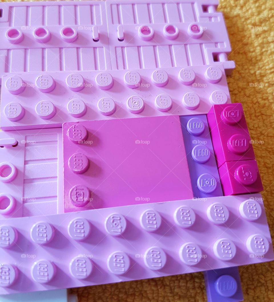 purple lego pieces