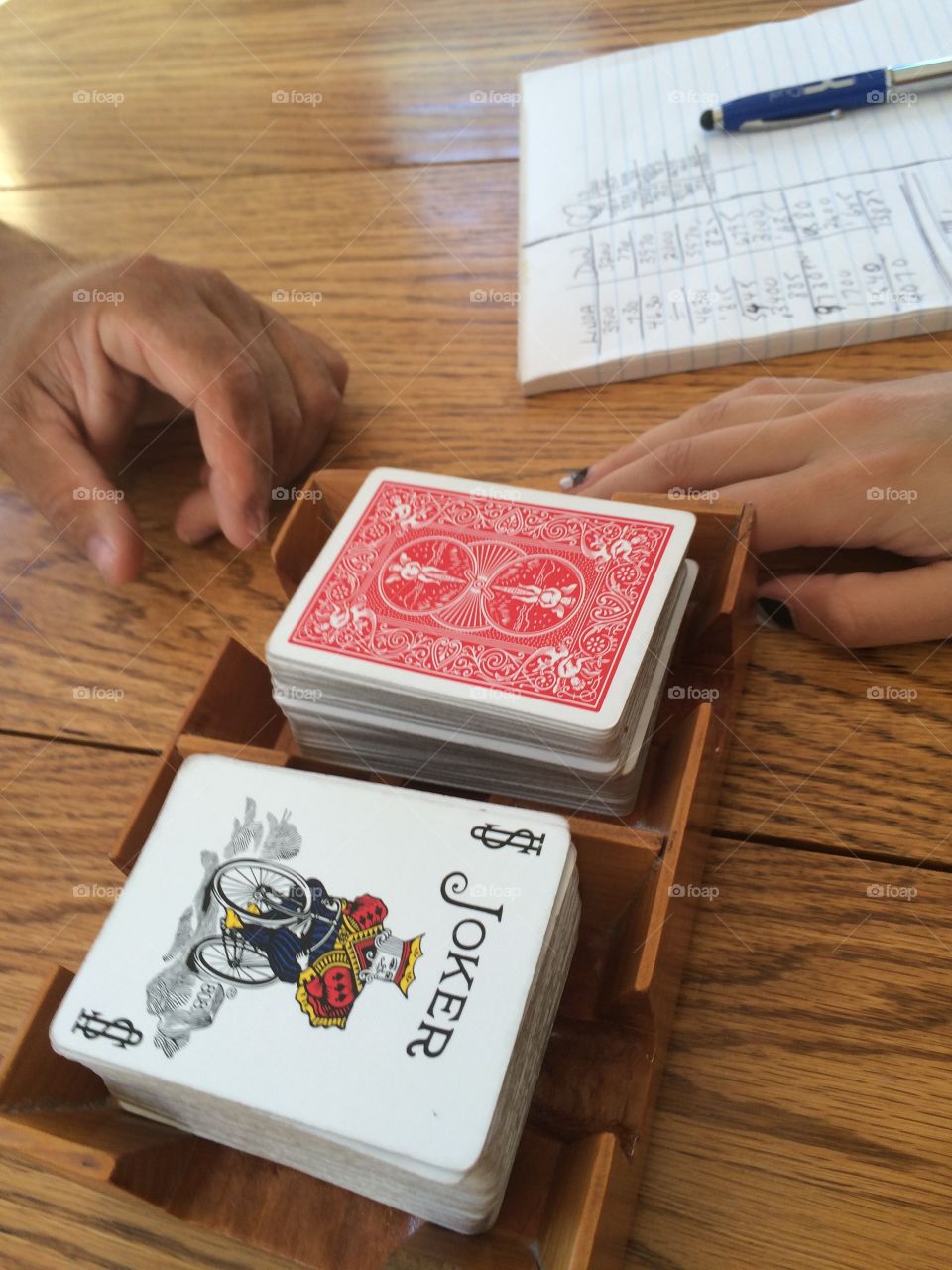 Playing cards with dad (and winning)
