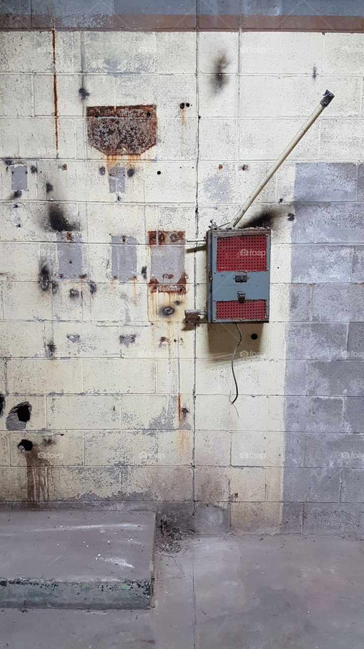 Abandoned factory wall