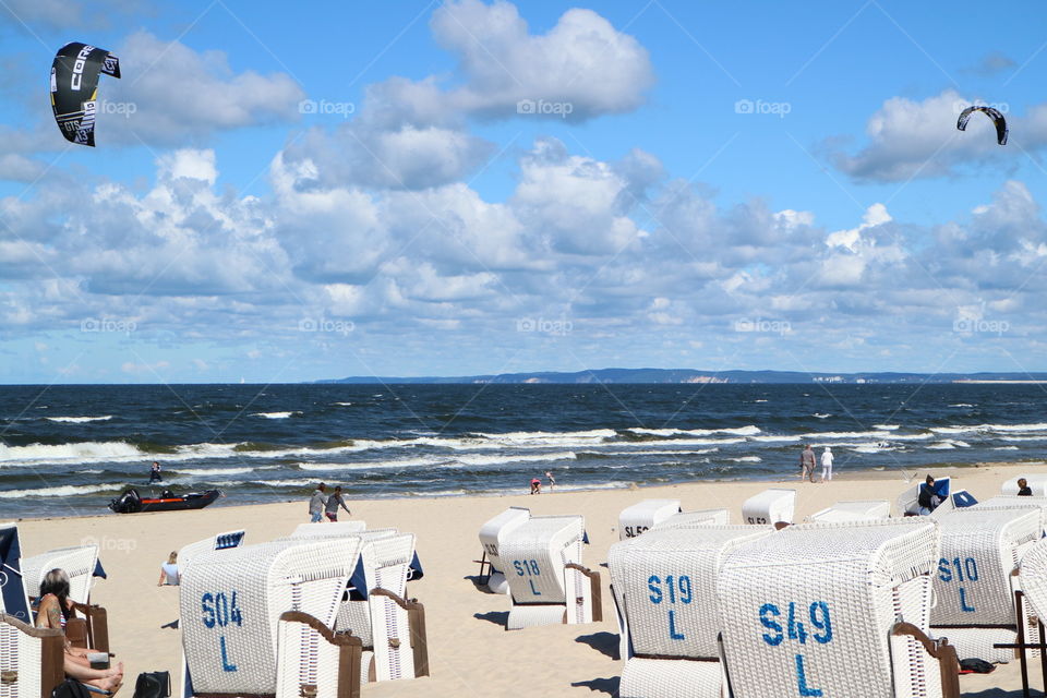The beach in Ahlbeck on the island of Usedom