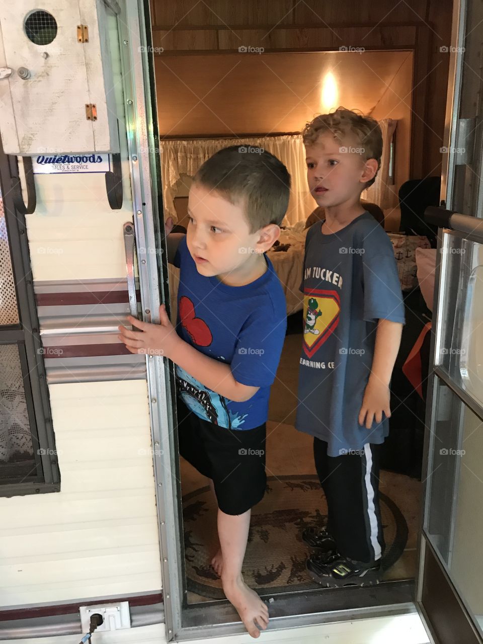 Hanging out in the camper 