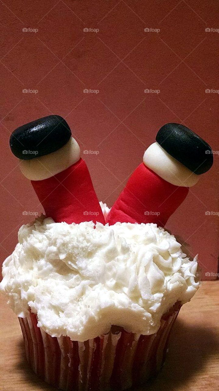 Santa cupcake 
