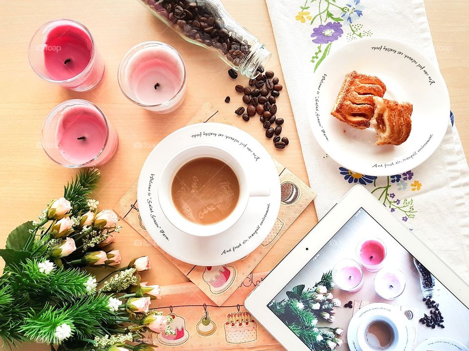 coffee flatlay