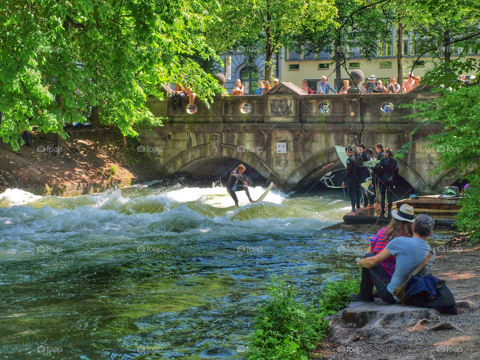 Surfing at the English Garden