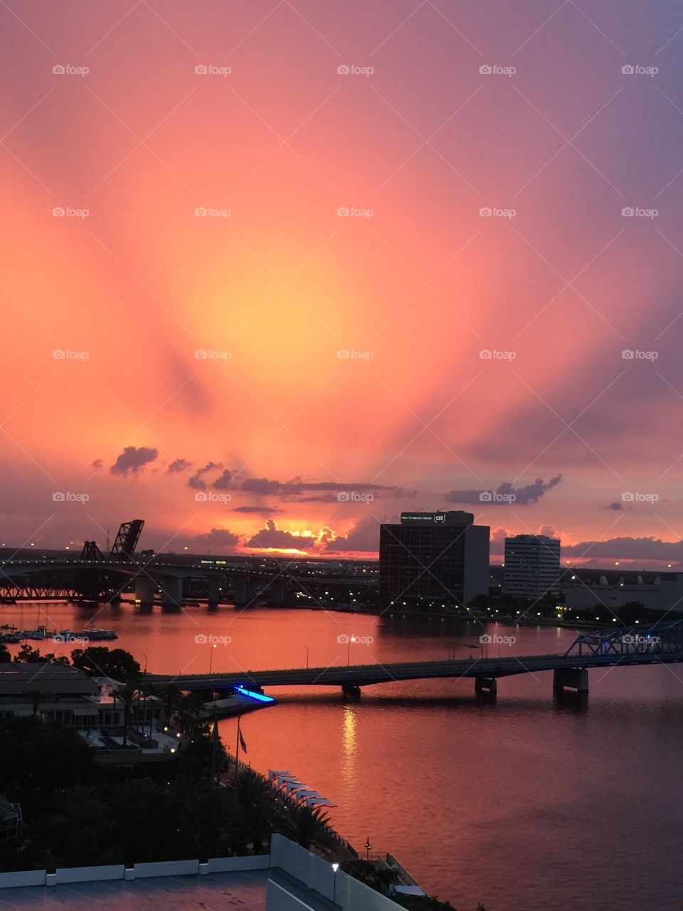 Sunset in Jacksonville, Florida 