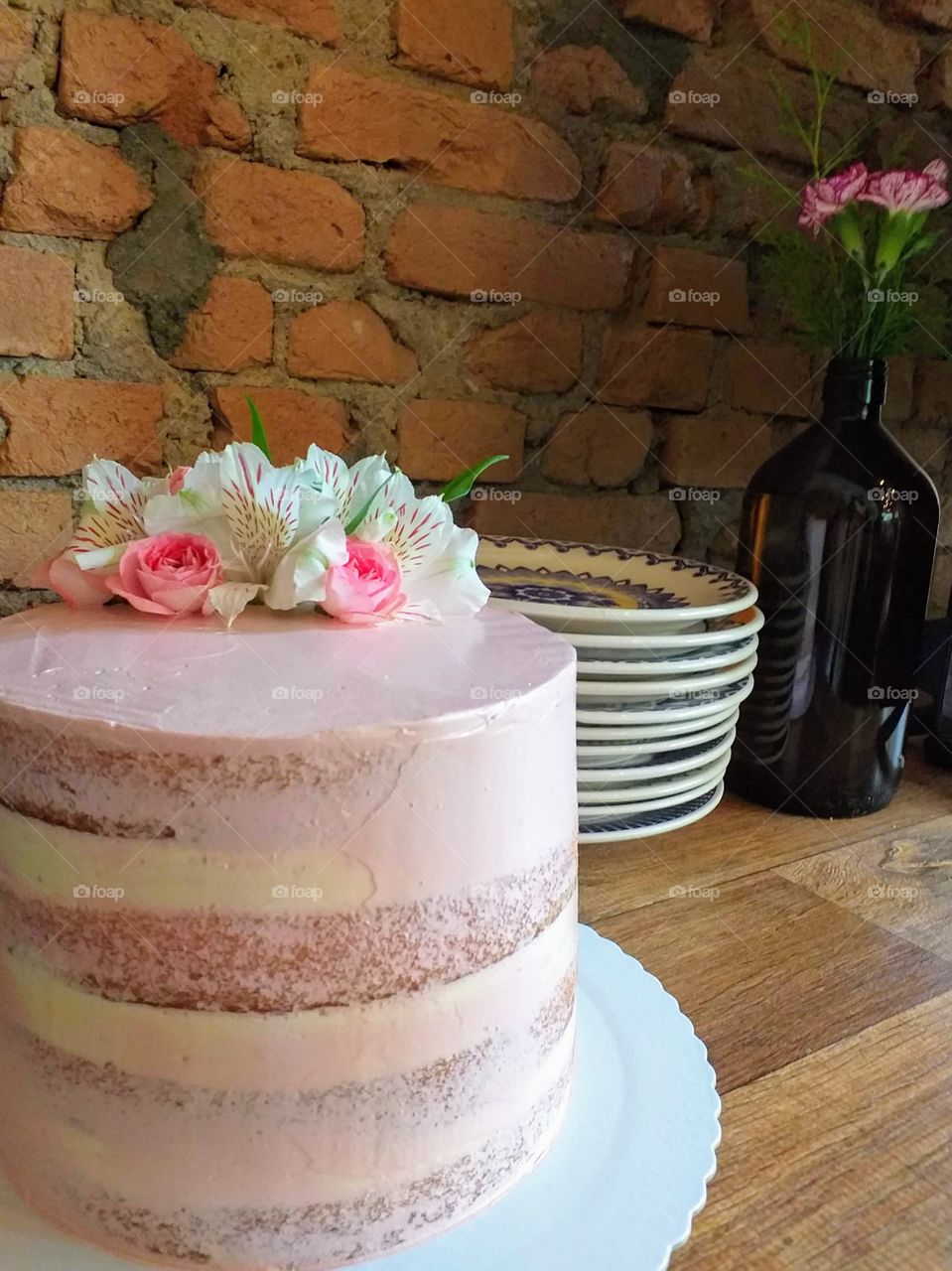 Delicious beautifully decorated birthday cake