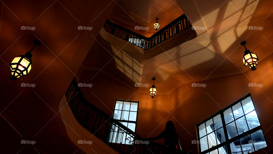 Silhouette, shadows, and lights.