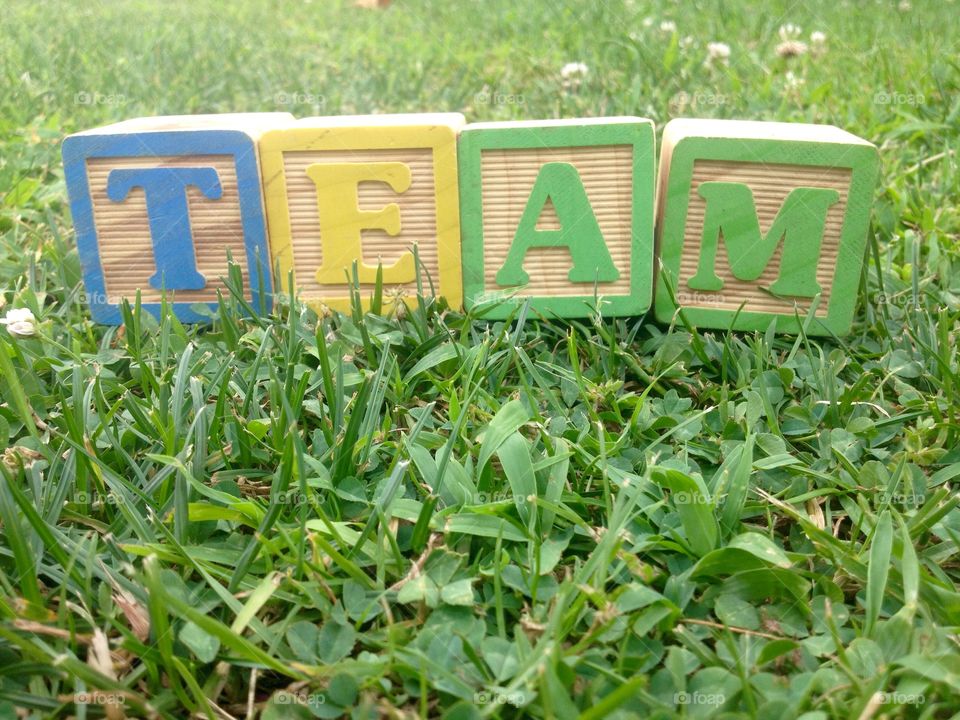 Team Block Sign