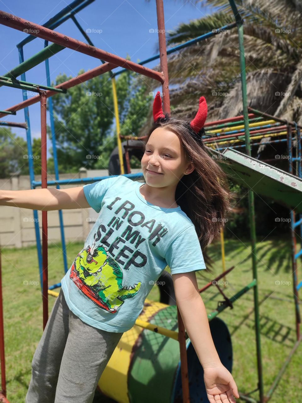 Hair blowing in the wind