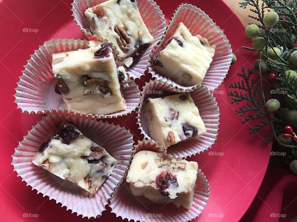 White fudge at Christmas 