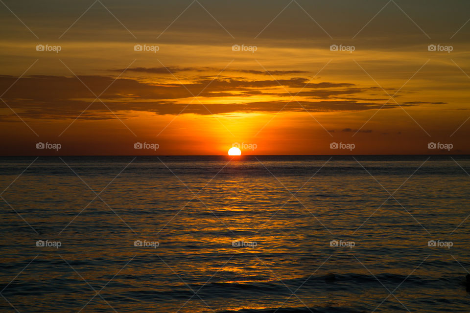 Sunset on the sea