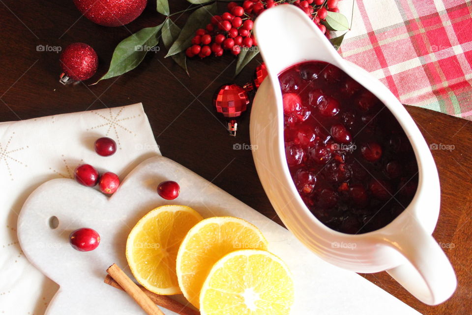 Homemade cranberry sauce with orange, perfect for holiday meals.