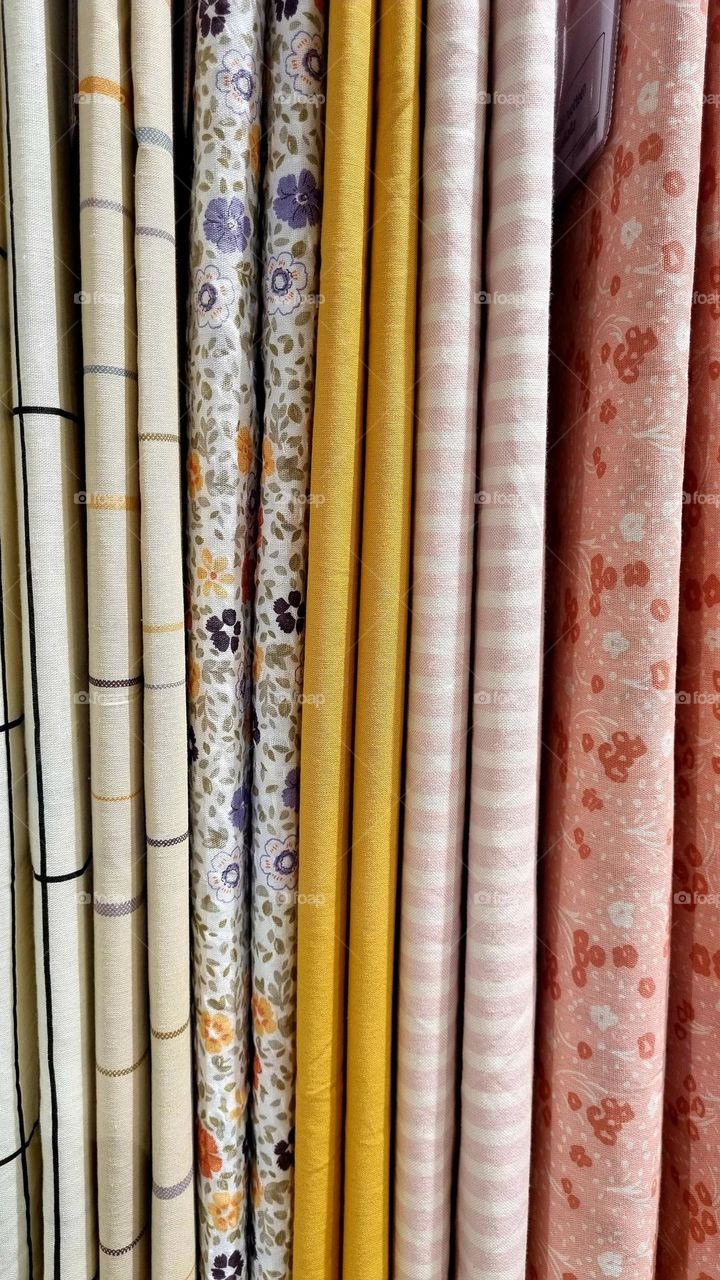 The texture of the fabrics