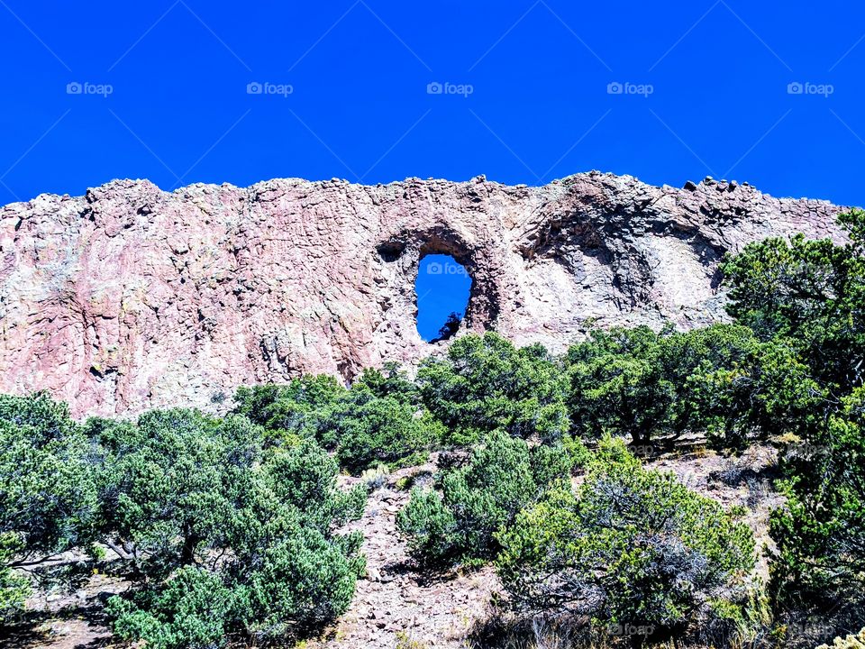 Natural arching rock formation