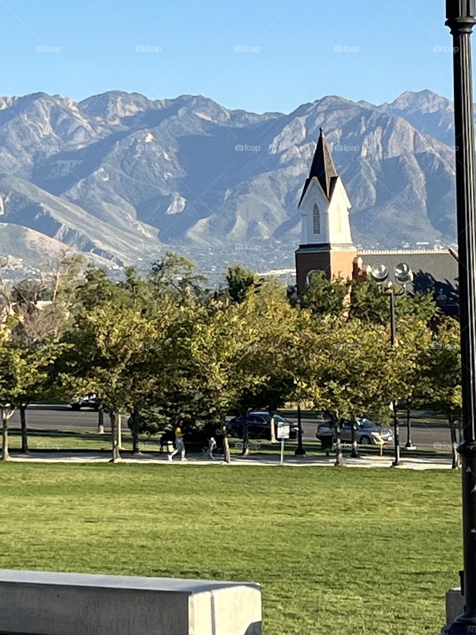 Beautiful backdrop of mountains in the back In Utah 