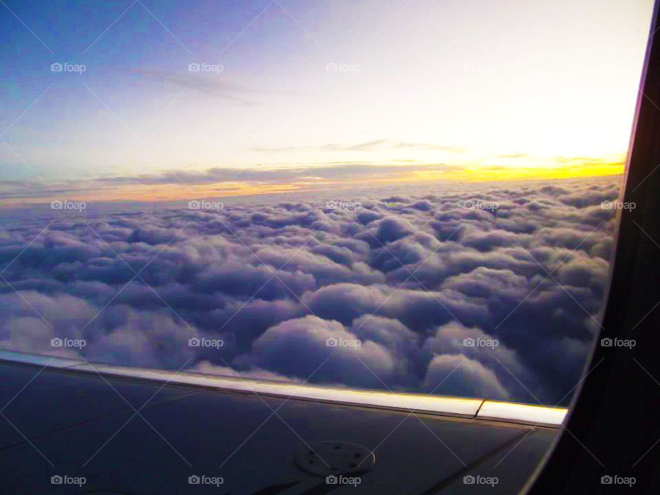 View of Clouds from the Plane. I believe I took this photo when I visited my daughter in Texas from Missouri.