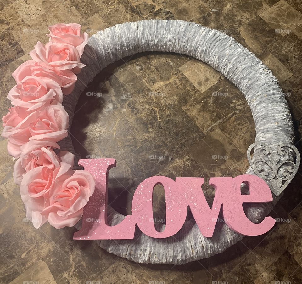 Valentine’s Day wreath 