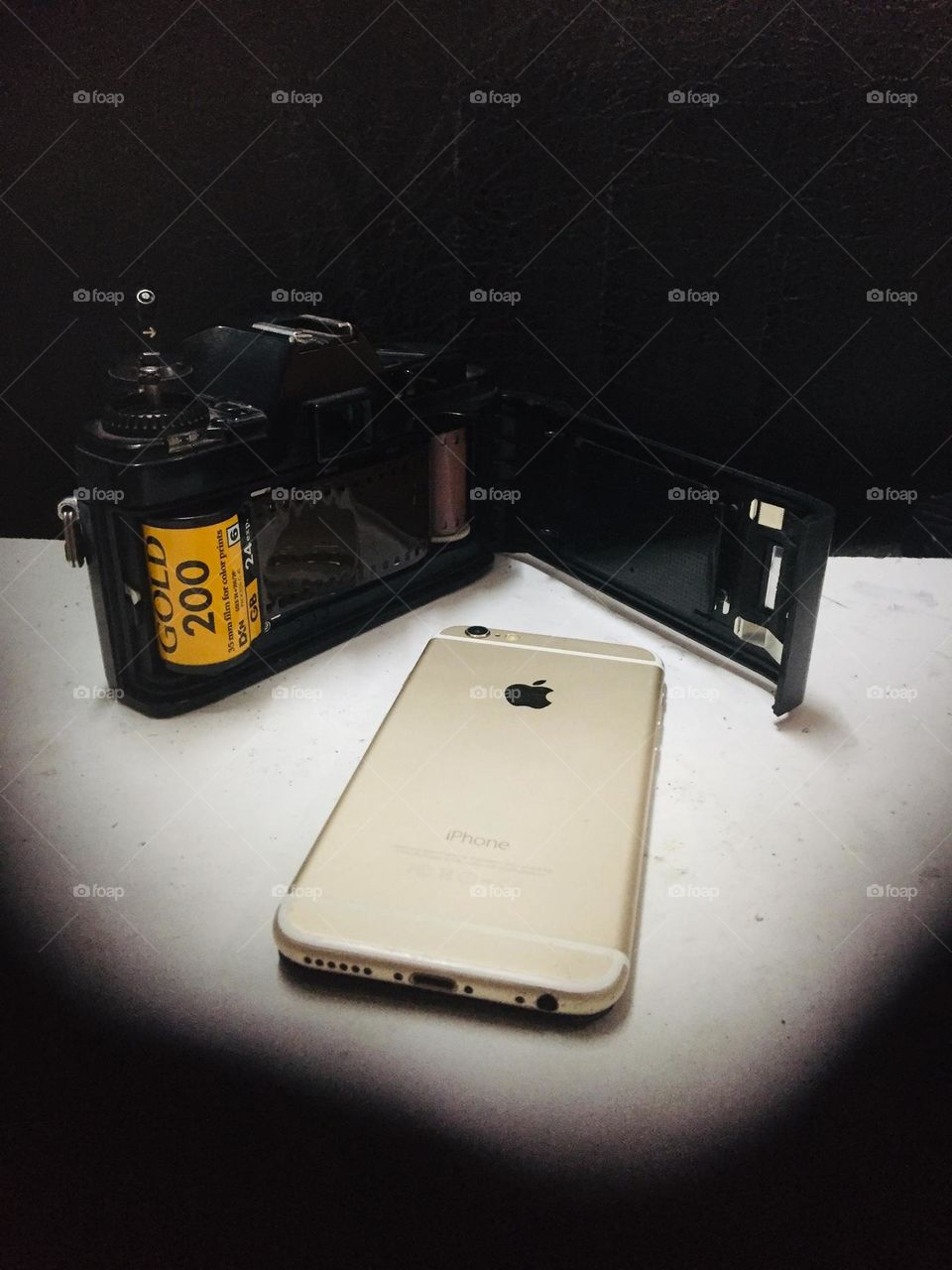 iPhone and old camera 