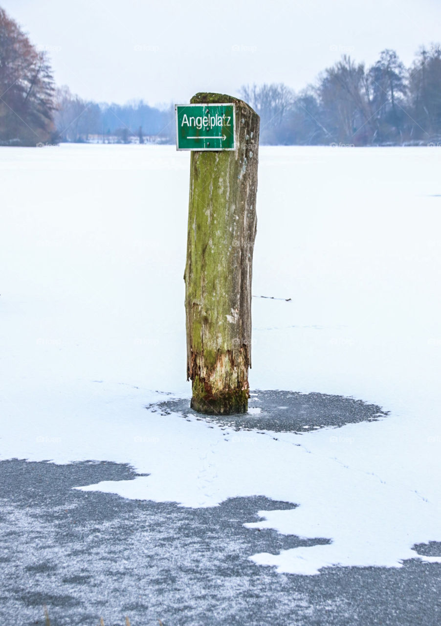 frozen river in germany