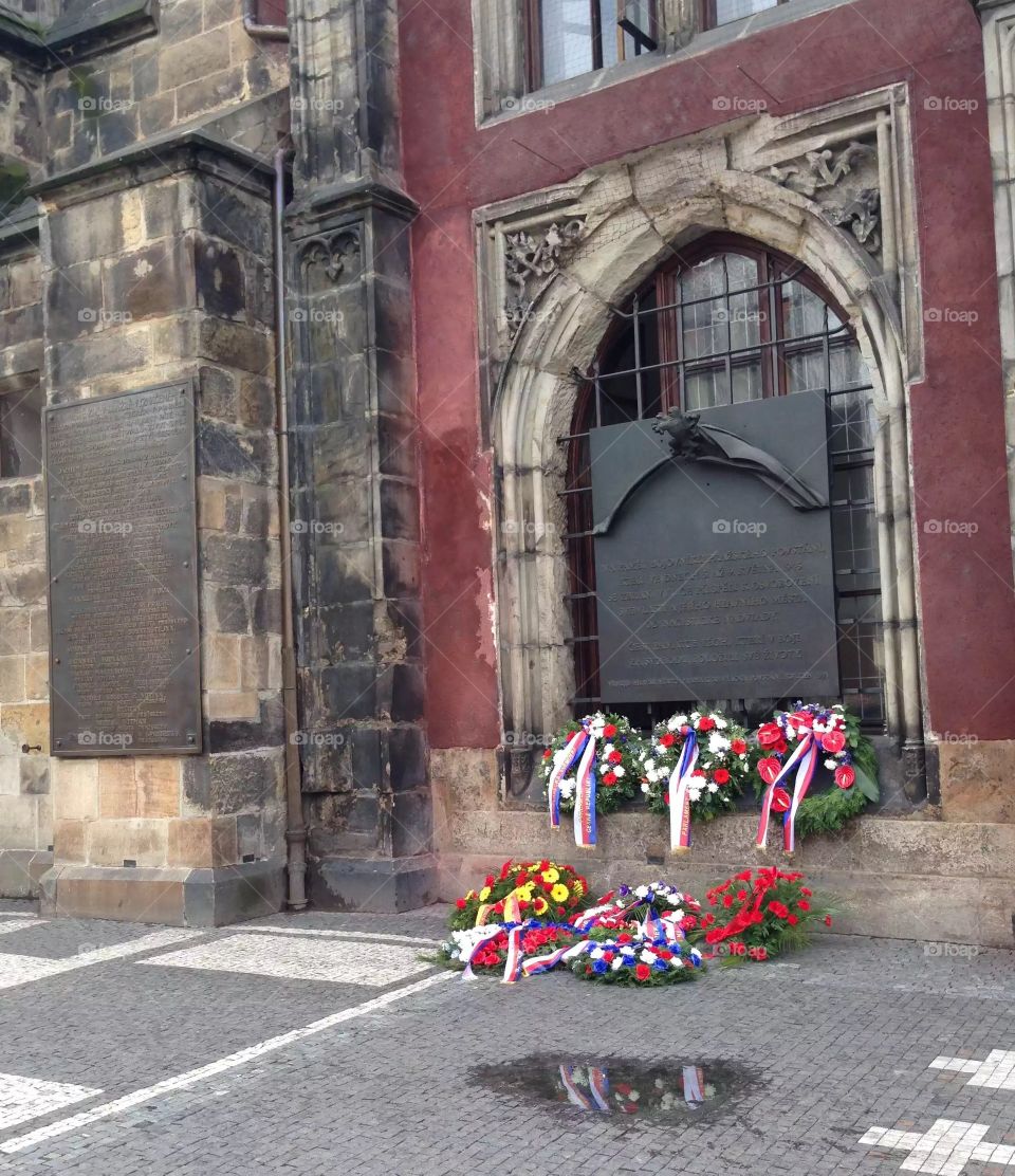 Wreath memorial- Pragye, CZ May 2015