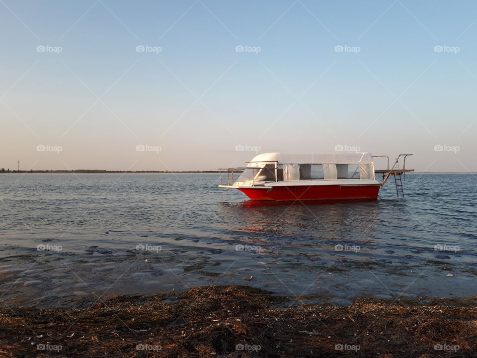 Old boat at the lake