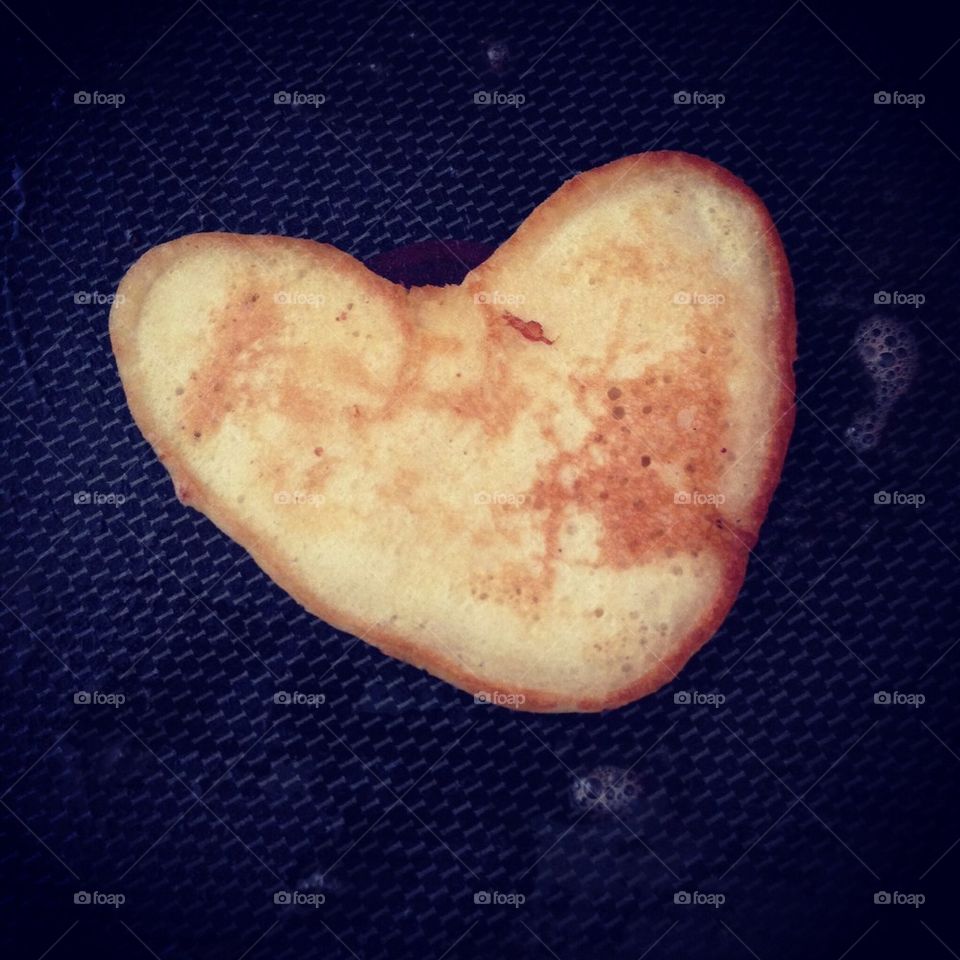 Heart shaped pancake