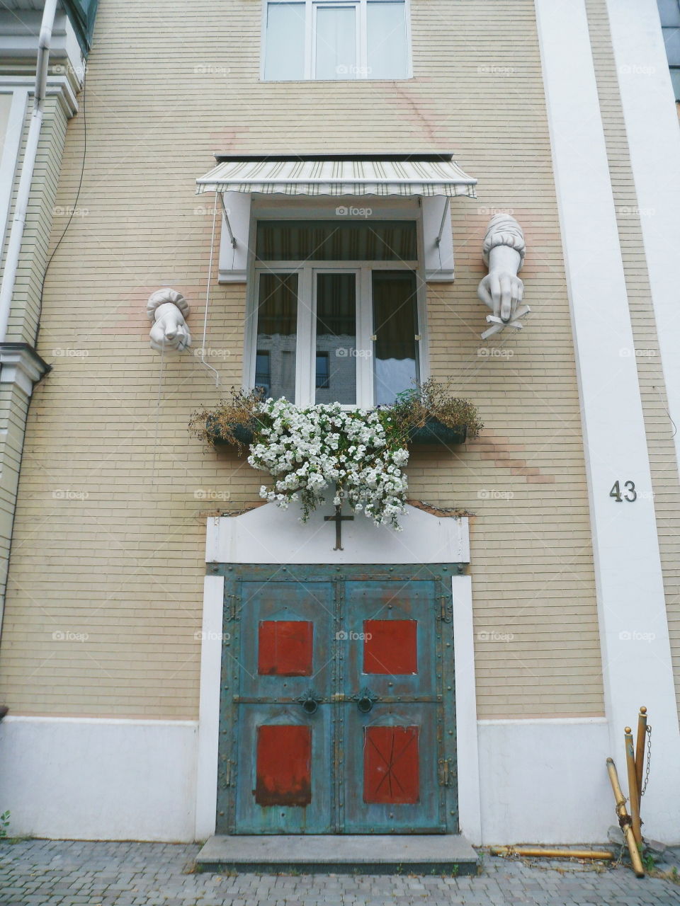 a door in a building