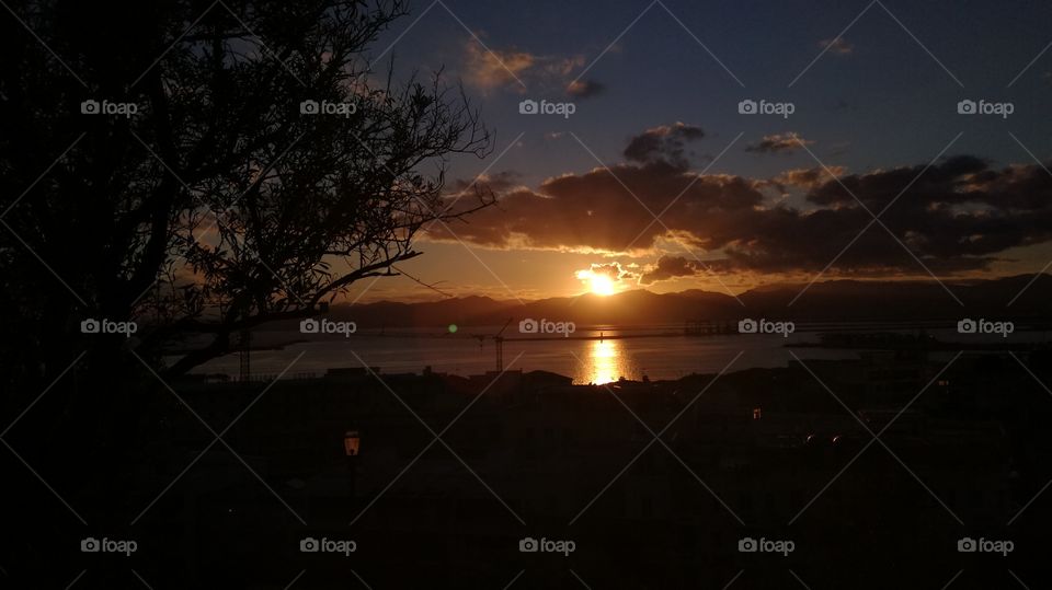 sunset in Cagliari sardinia