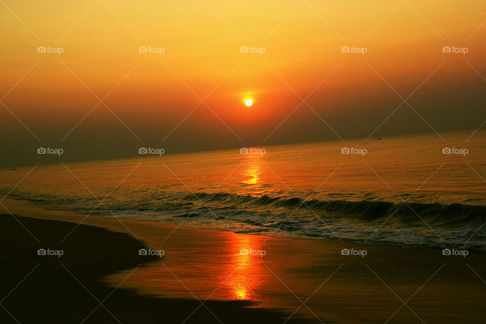 Puri sea beach , sunset