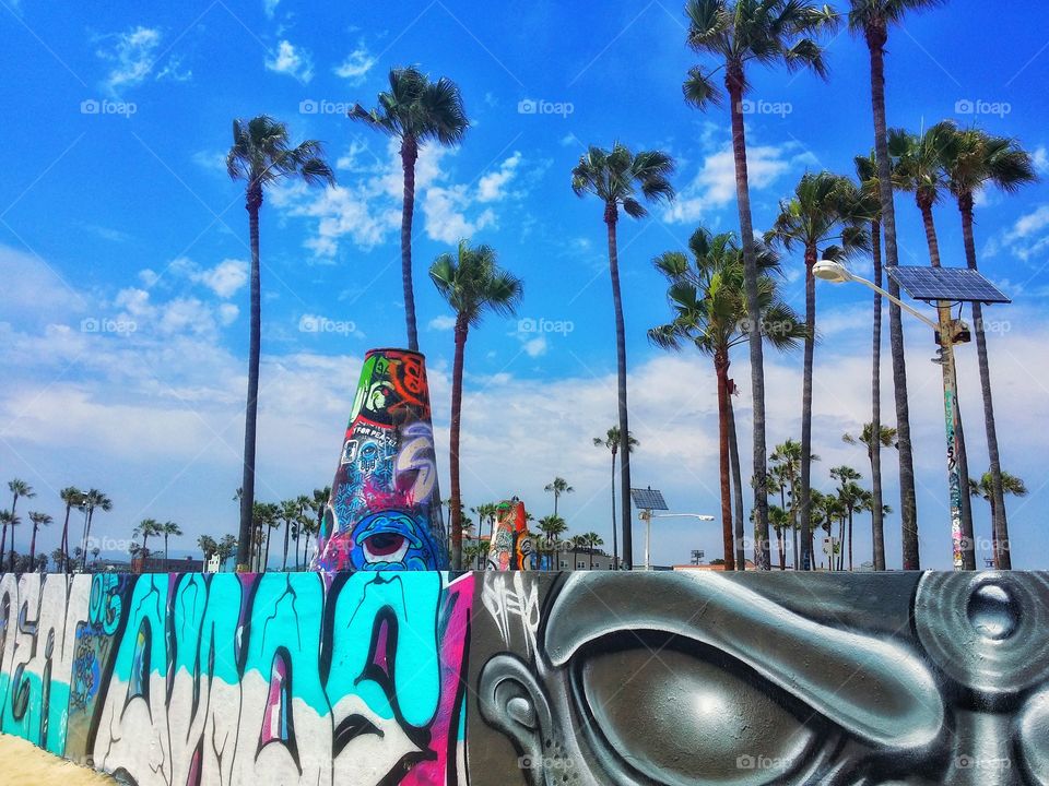 Graffiti at Venice Beach, California.