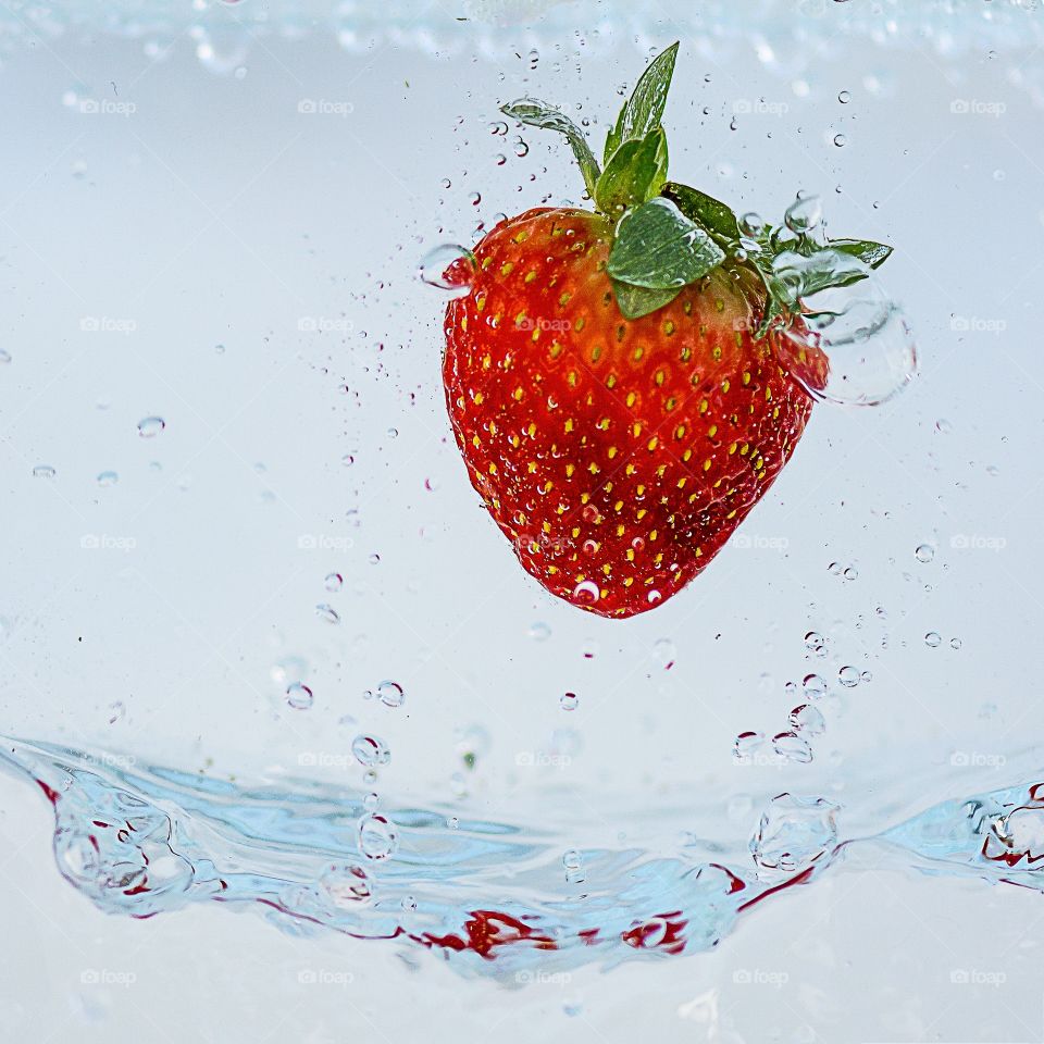 Wet strawberry very delicious 