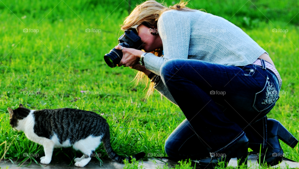 woman photography cat love by lightanddrawing