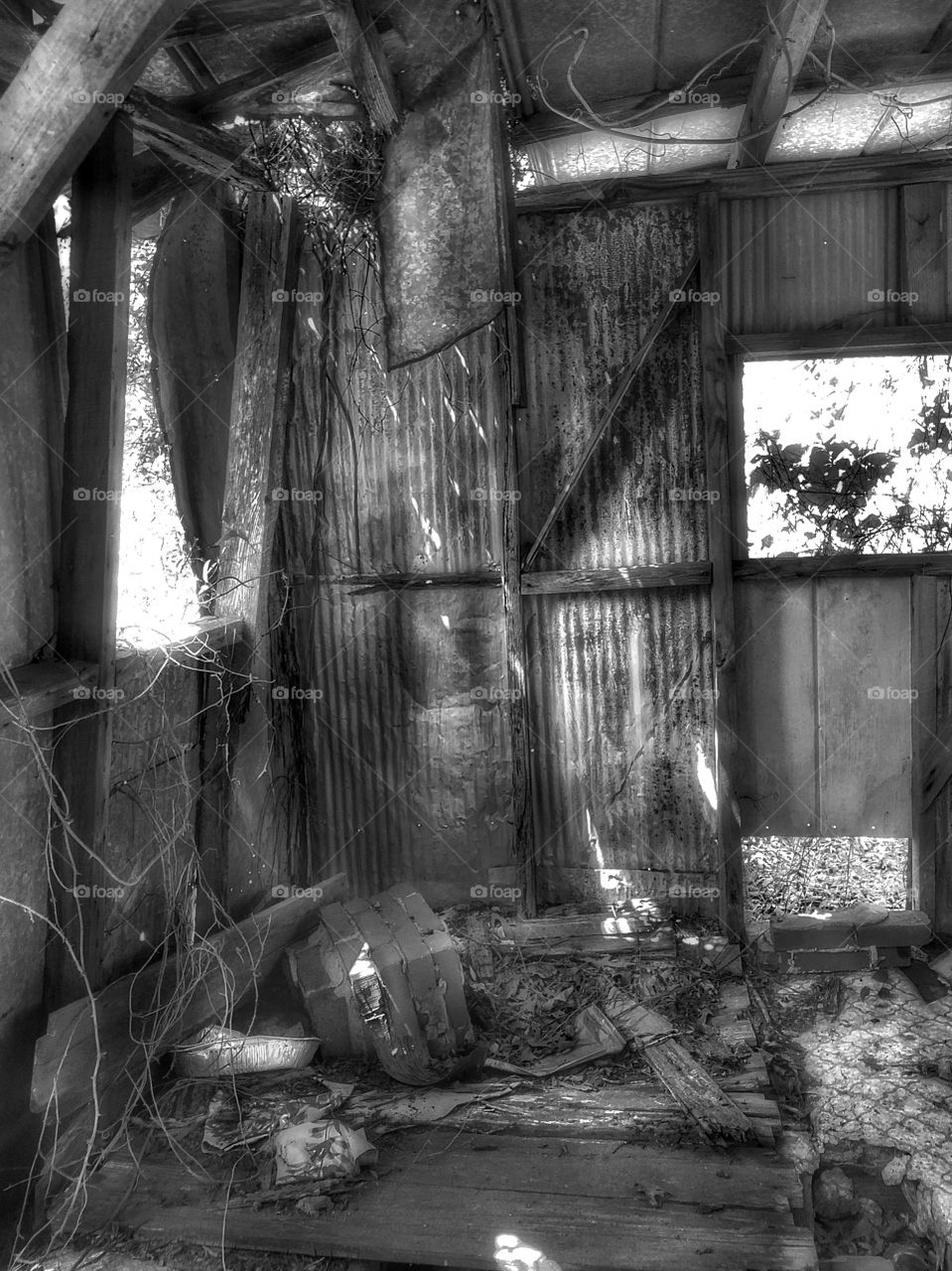 Abandoned Metal Shed 3 (was a converted church classroom for children)